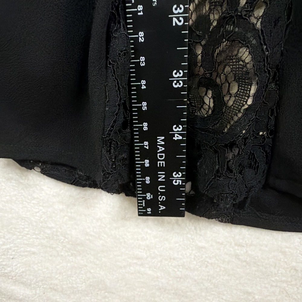 Tommy Hilfiger Black Fit & Flare Lace Dress Scoop Neck Lined Short Sz 12 - Picture 10 of 10